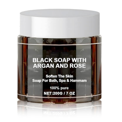 Moroccan Beldi Soap 200grams + Exfoliating Bath Glove