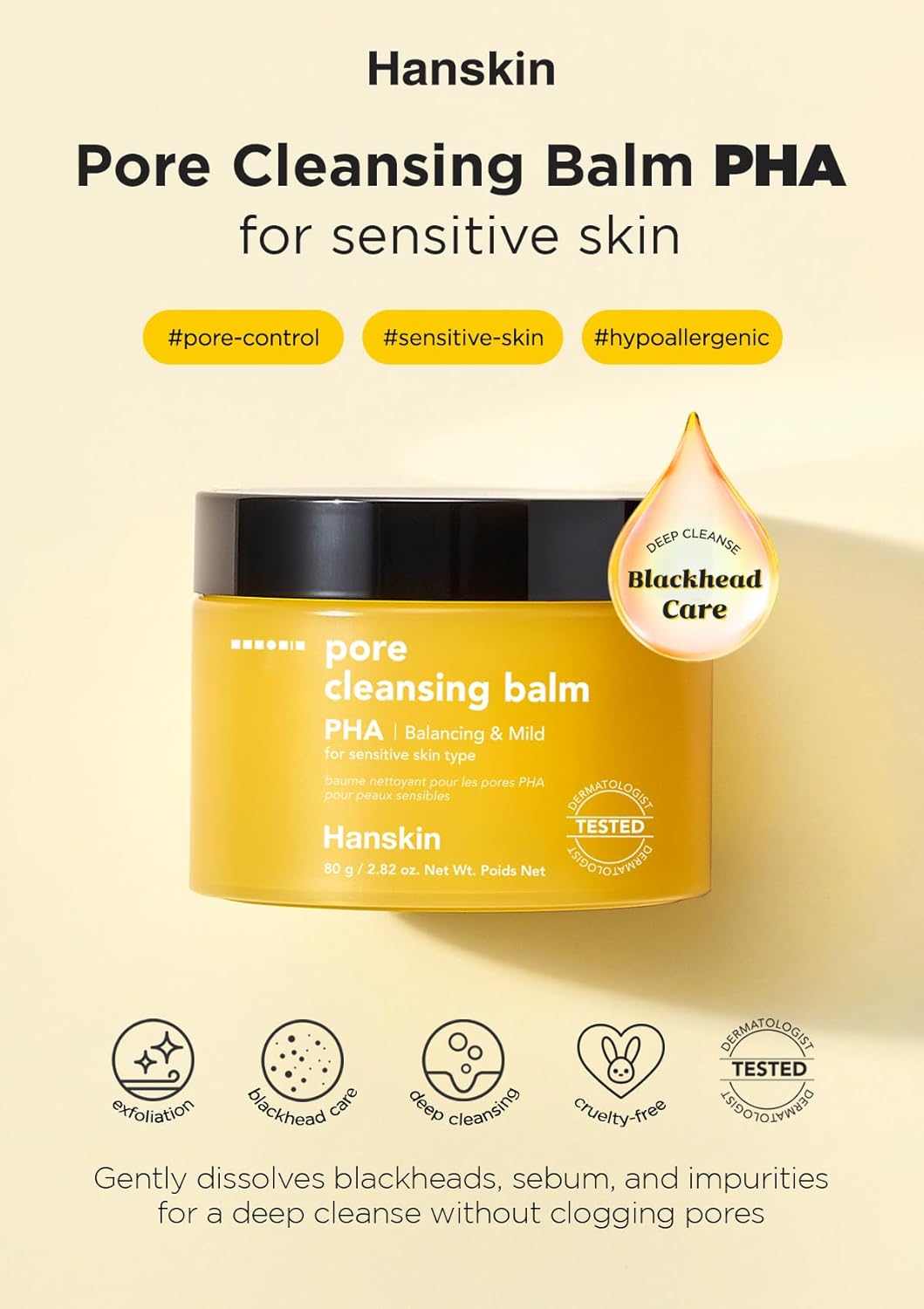 Hanskin Pore Cleansing Balm PHA 80g
