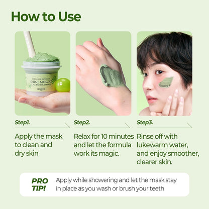 Skinfood Shine Muscat Cica BHA Food Mask 120g